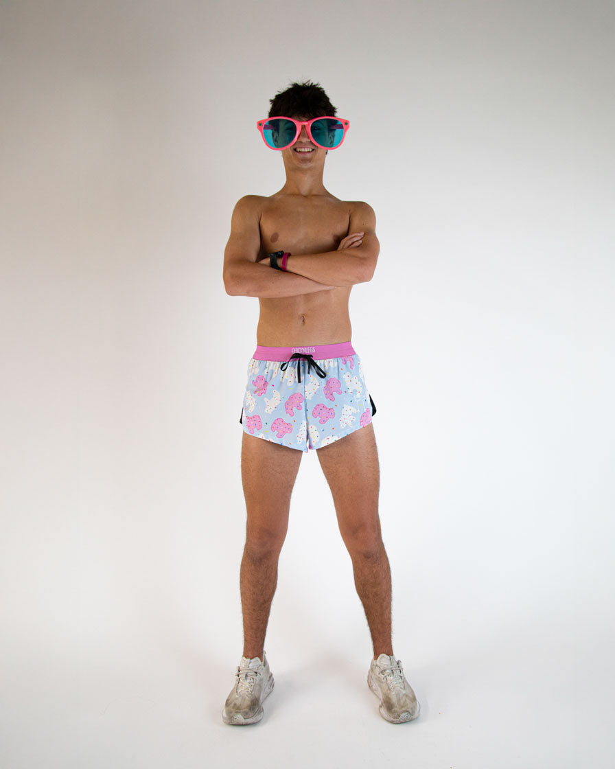 Men's Animal Cookies 2" DS Split Shorts