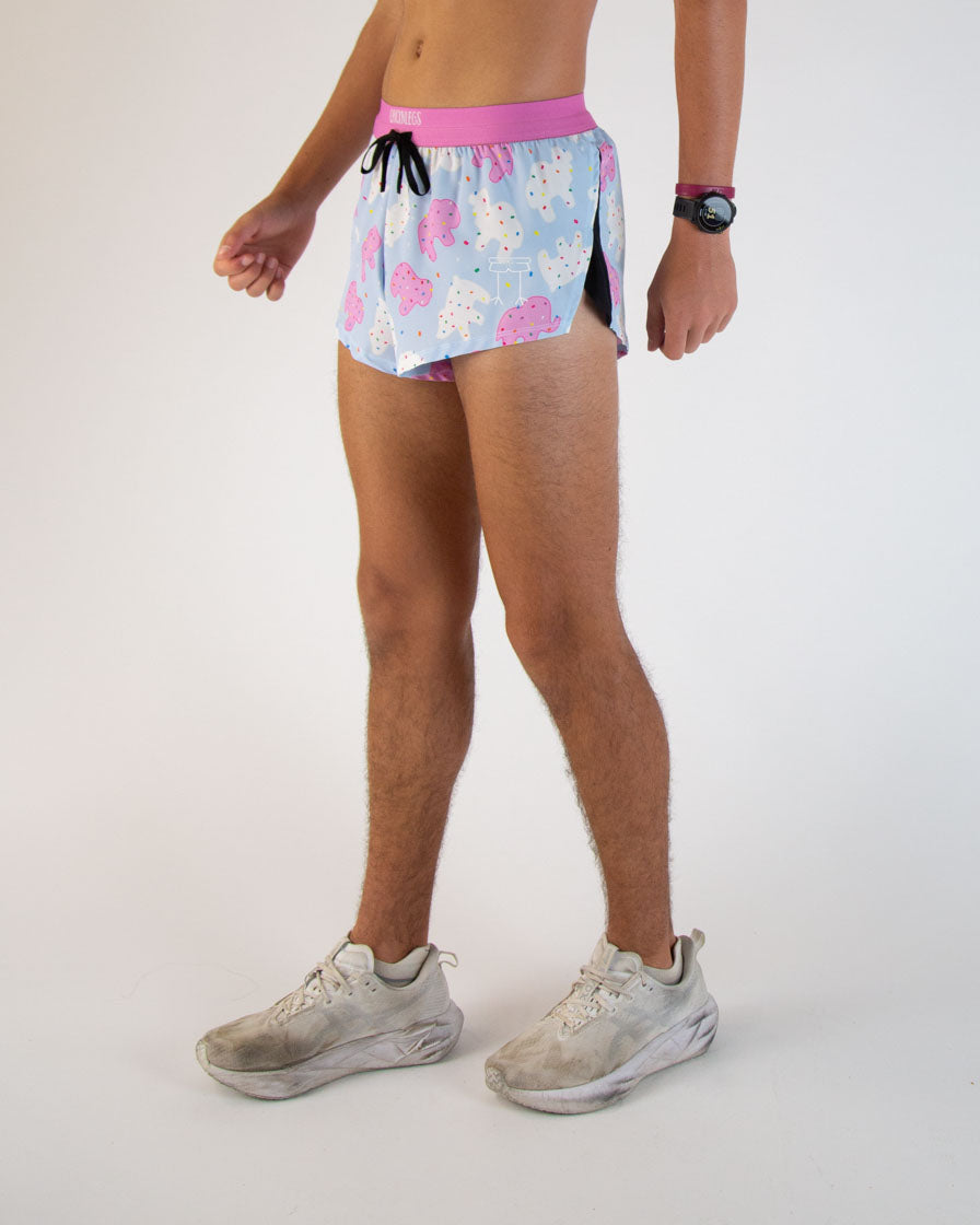 Men's Animal Cookies 2" DS Split Shorts