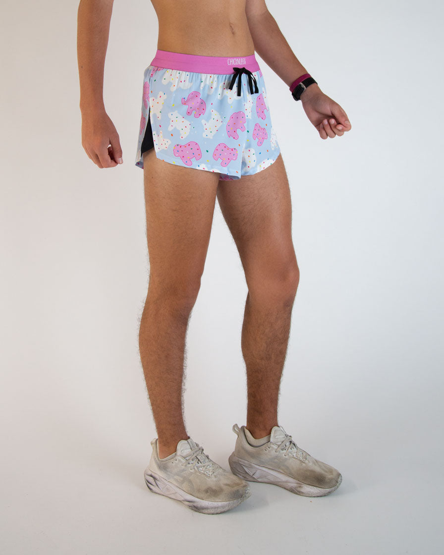 Men's Animal Cookies 2" DS Split Shorts